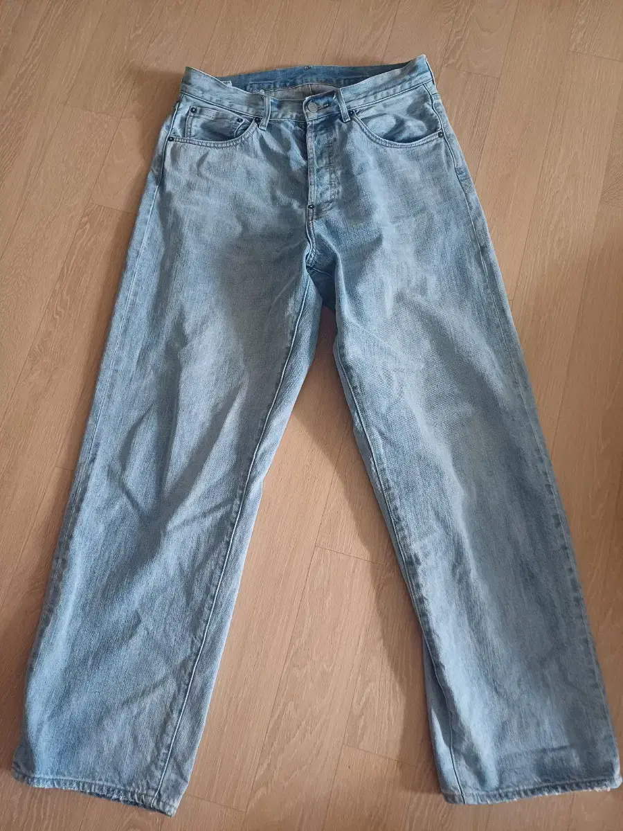 [32]Nonheavy selvedge denim light blue sells