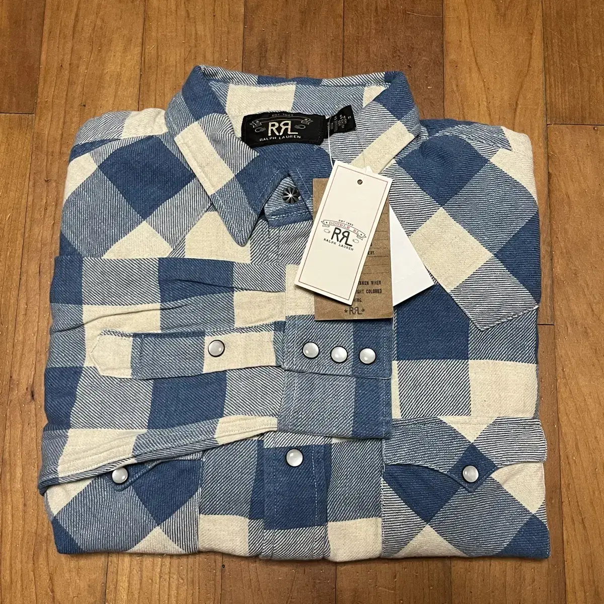 [M] Double L Western Shirt Cream bloo New