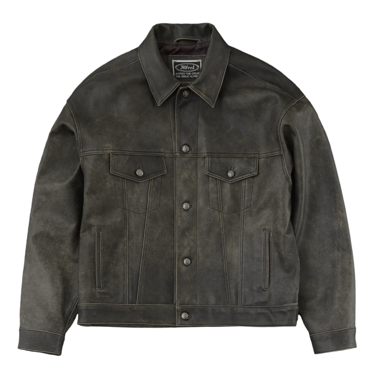 Alfred Leather Tracker Jacket M