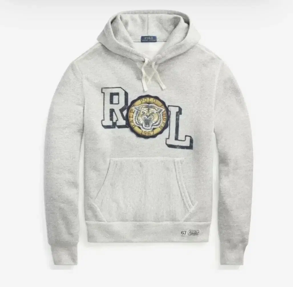 Polo Ralph Lauren Pierce Tiger Hoodie Gray XL New Ryu Jun Yeol