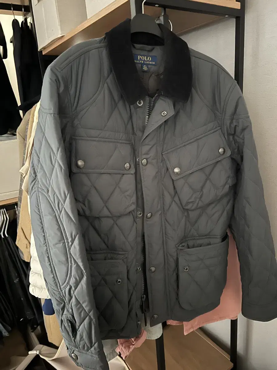 Polo quilted jacket grey M