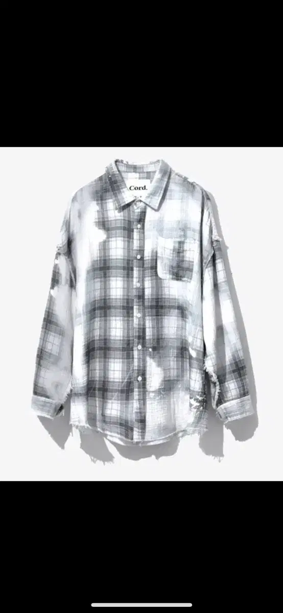 [L] Cord 24ss Grunge Wash DTP Check Shirt