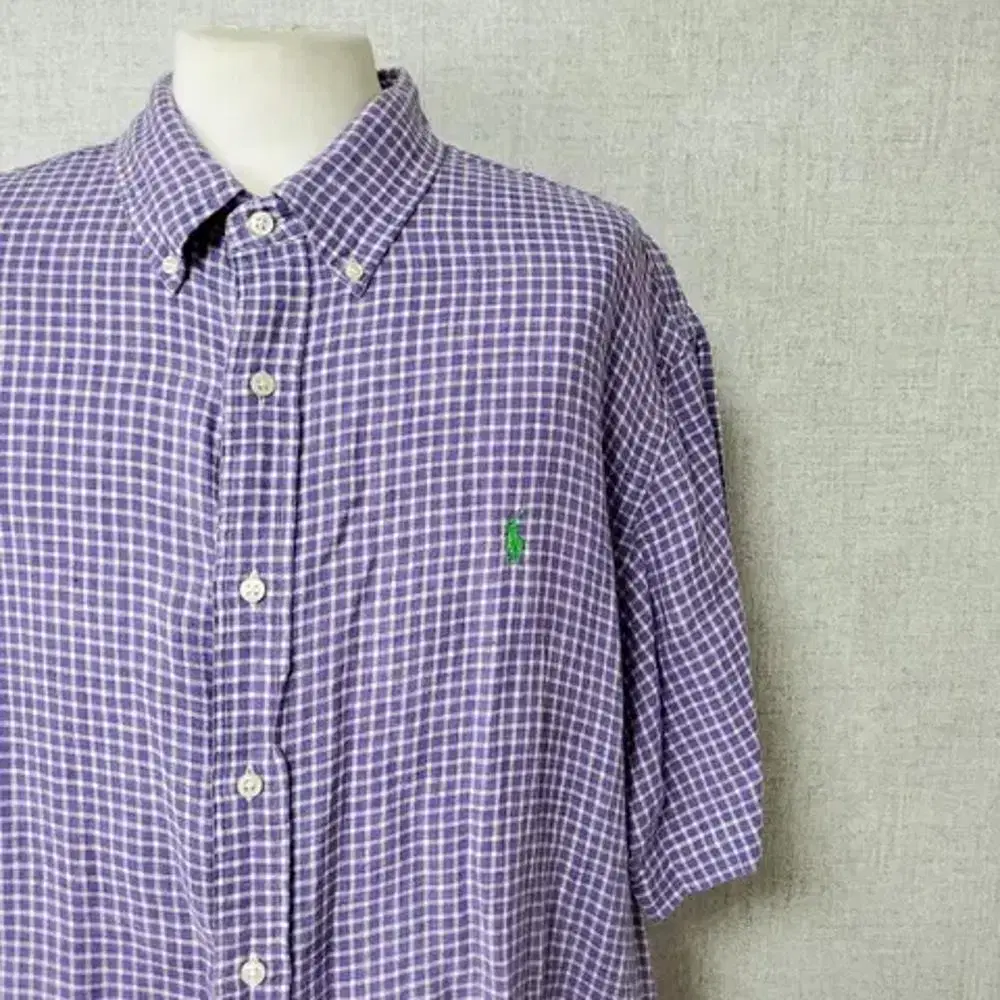 Genuine 2XL Polo Ralph Lauren linen short sleeve shirt. (cw110)