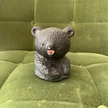 벼룩시장 구매 곰돌이 곰 나무조각풍 저금통 이케다 반비버터캔디