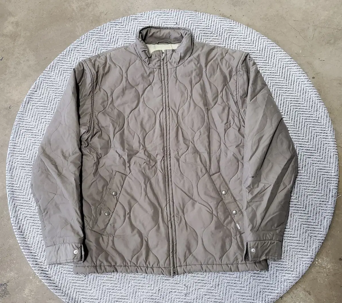 Vintage Stussy Quilted Jacket Khaki Men'sM