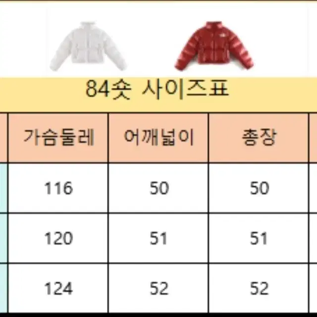 노스페이스 여성 유광 숏패딩