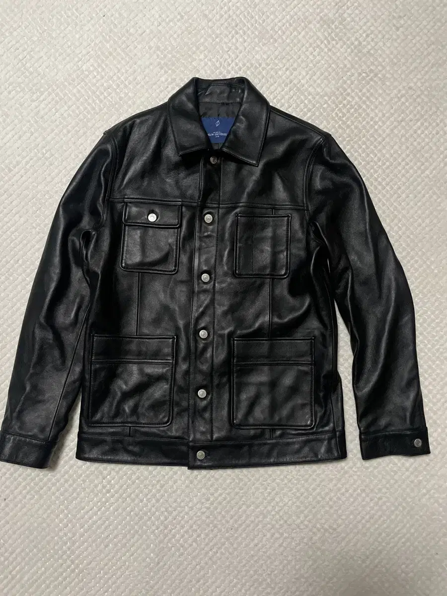 [L] Slow Universe Natural Sheepskin Lamb Skin Leather Chore Jacket