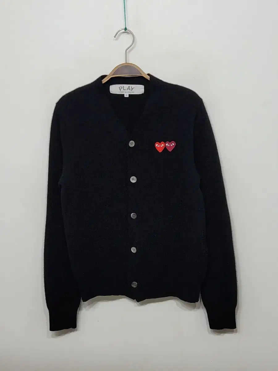 (Genuine) Comme des Garçons Song Cardigan Black Double Waffle Pen AZ-N058