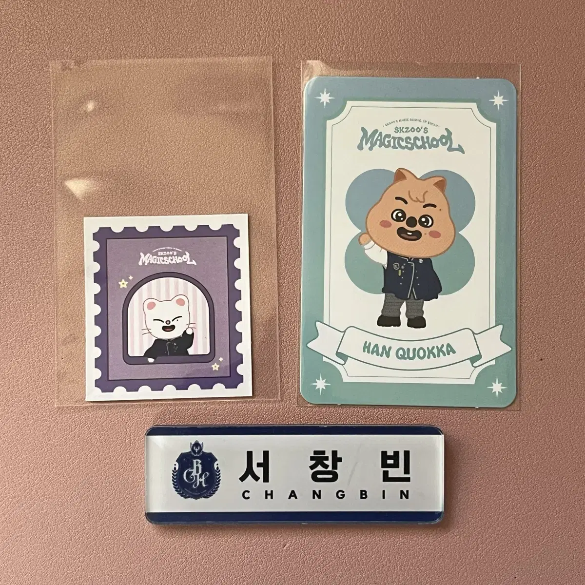 SKZ Magic School Busan pop up pre-order benefit Name Badge photocard sticker WTS