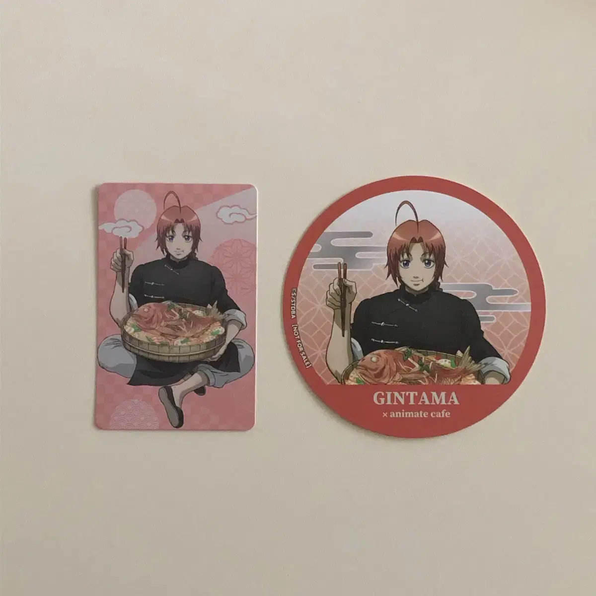 Gintama Collab Cafe Kamui Photo Card Coaster sold wts