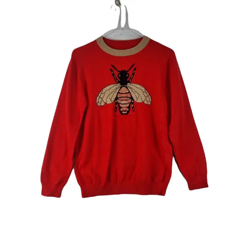 E8616 Women's FREE Pullover Round Neck Insect Red Knit/Dark