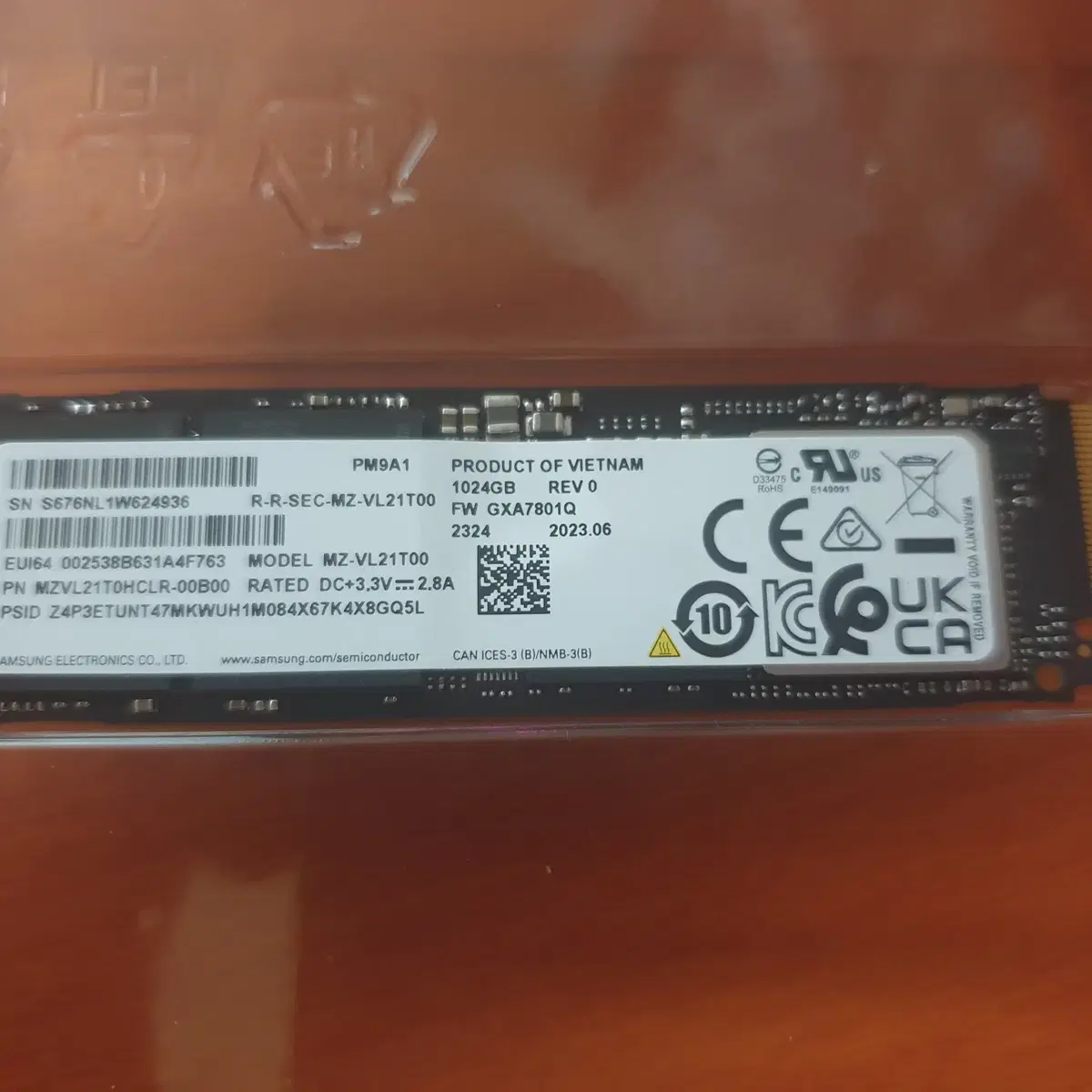 삼성 SSD PM9A1 m.2 1TB 팝니다.