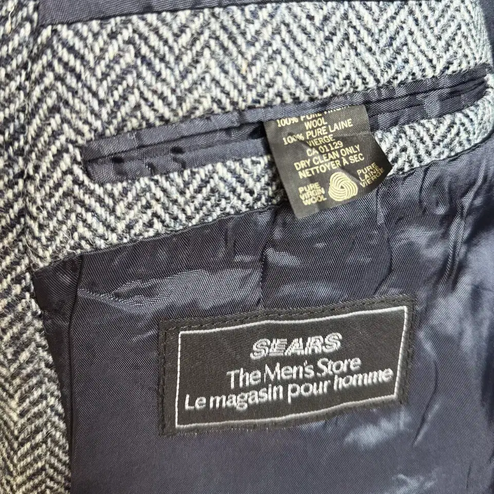 90s Sears 시어스 울 해링본트위드 자켓 (105-108)