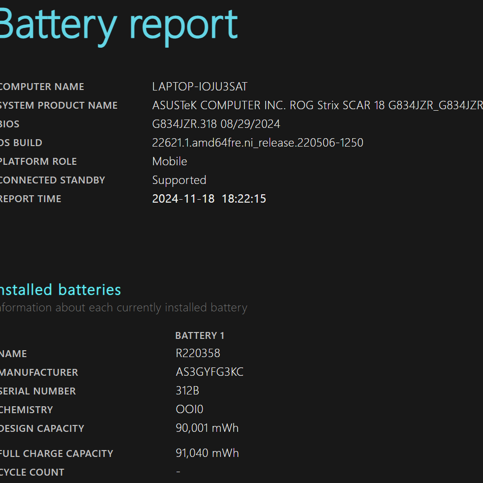 ASUS ROG SCAR 18 G834JZR-R6014W 노트북