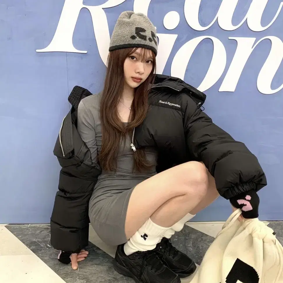 (새상품) 레스트앤레크레이션 HOOD SHORT DOWN JACKET