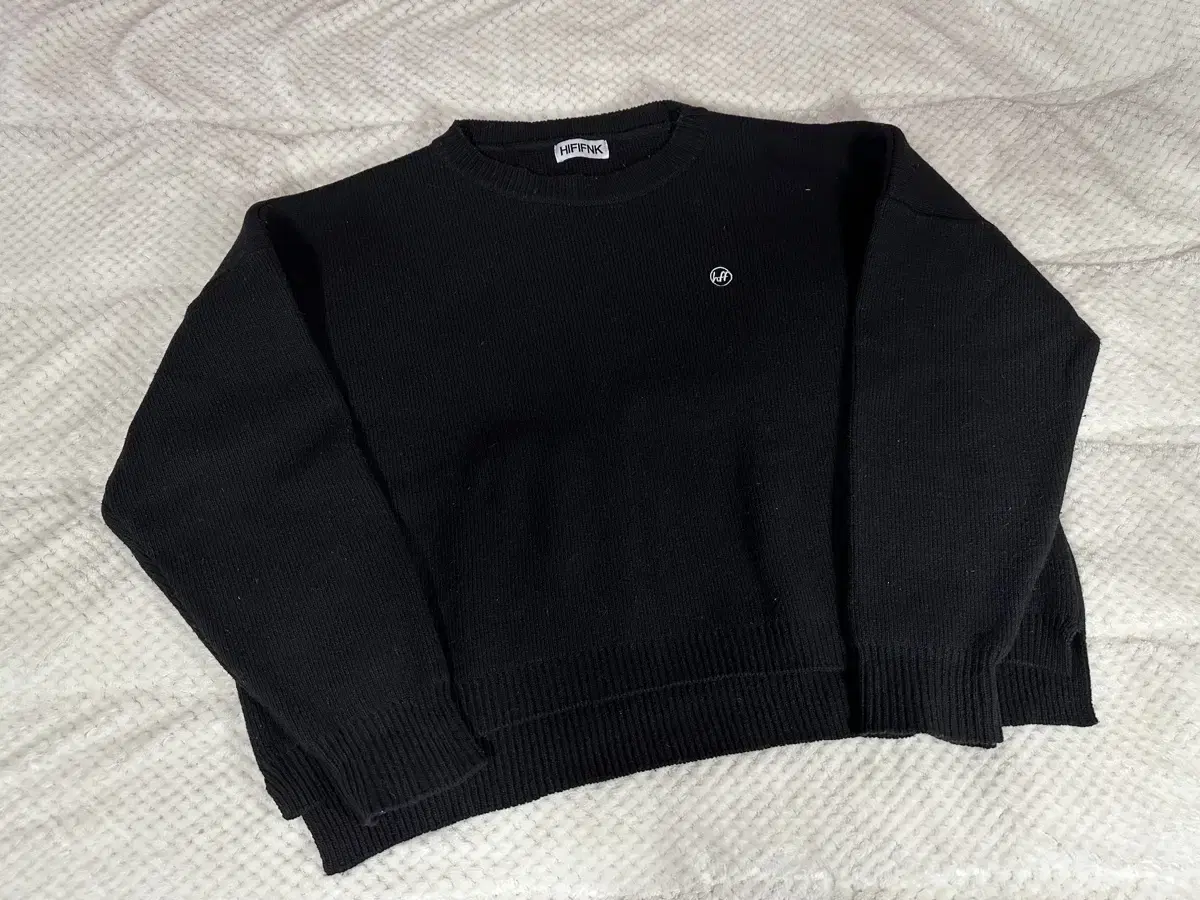 Hi-Fi Punk Overfit Cropped Knit Black