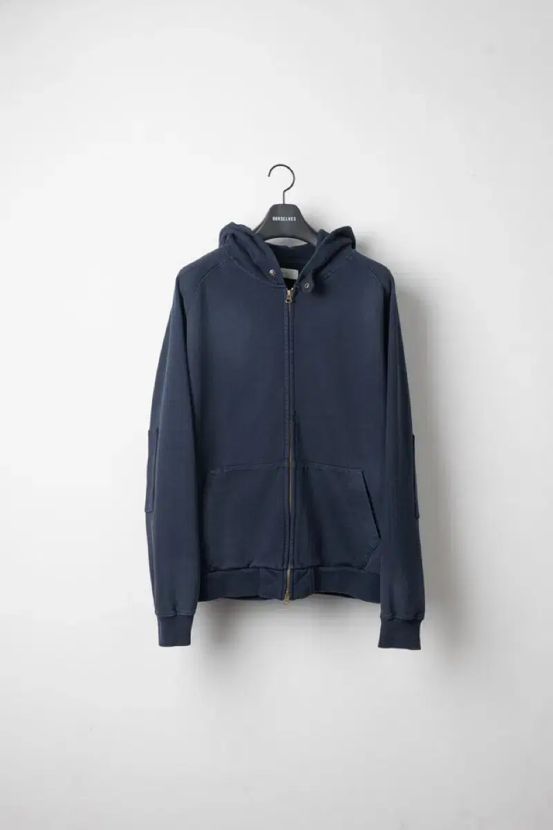 OurSelves Washed Cotton Zip Up Parka Navy (2)