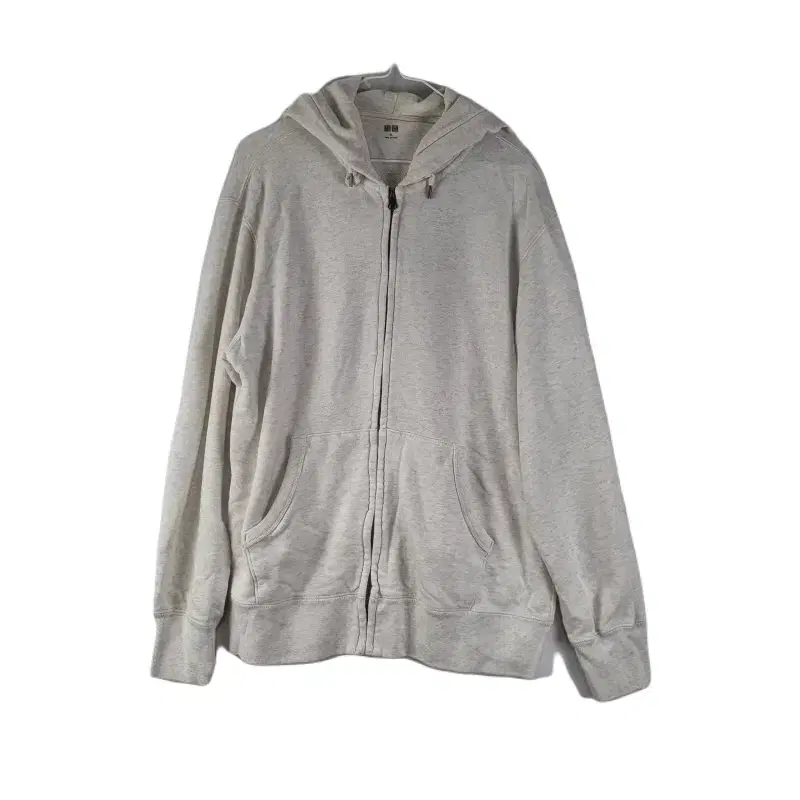 E8645 Uniqlo Men's XL Grey Hooded Shibori Zip-up/Dirk