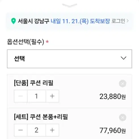 아이소이 쿠션21호 본품2팩+리필3개