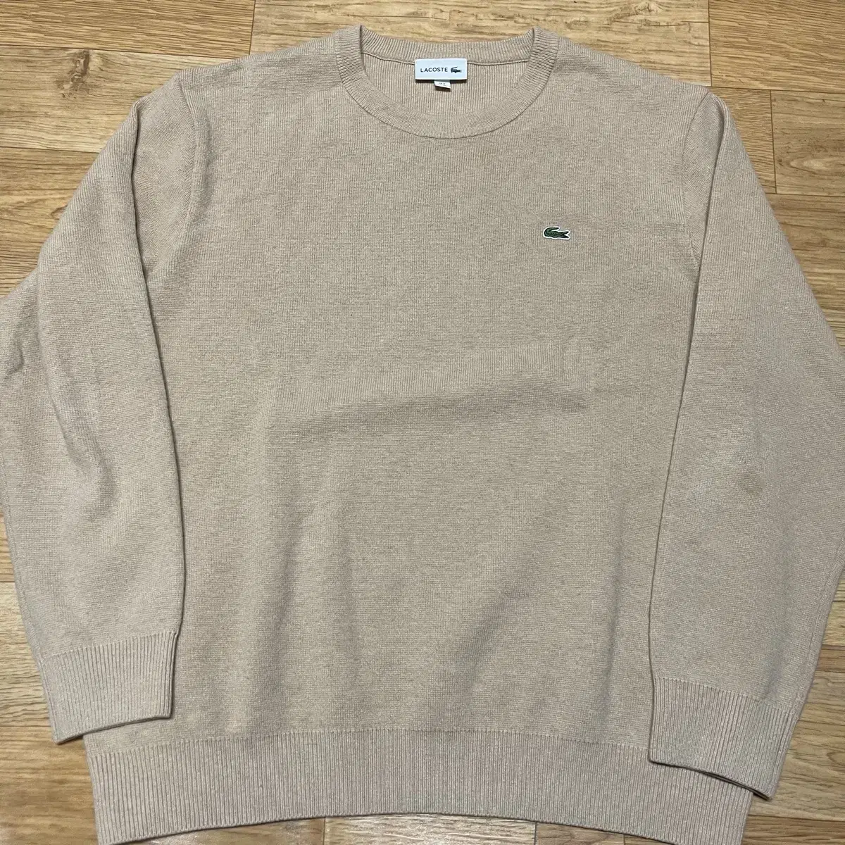 Lacoste Basic round pullover knit beige 110 size