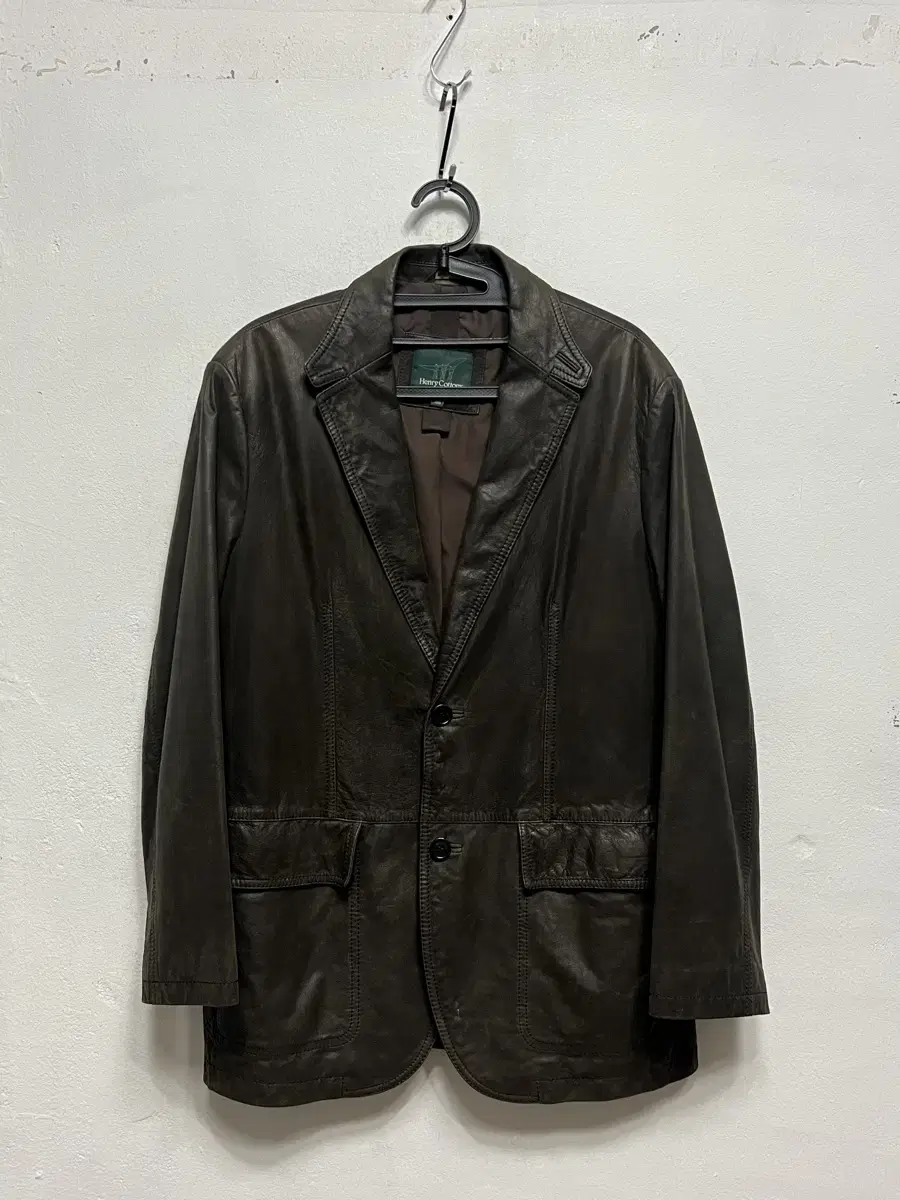 Cotton and calfskin jacket by henry