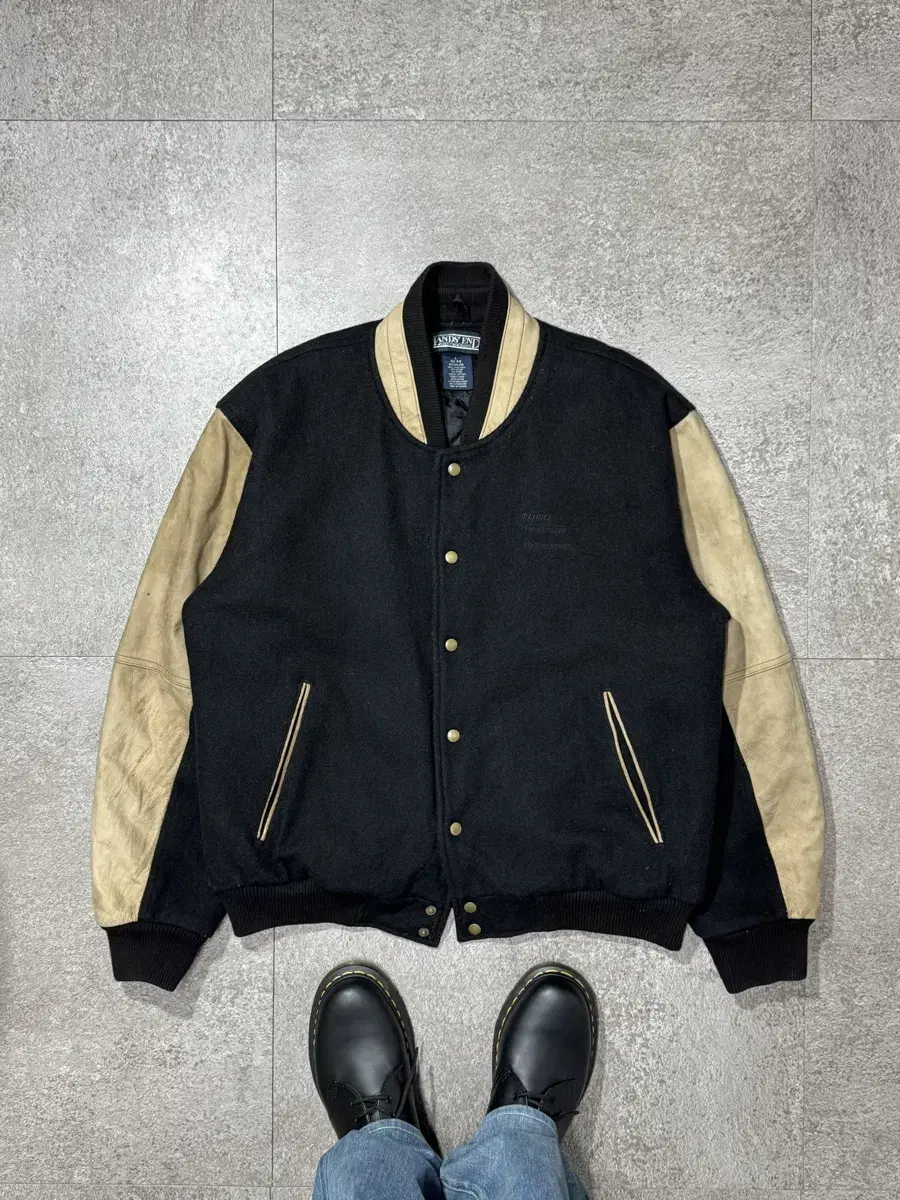 XL-XXL/Lands End Wool Varsity jacket/ O7