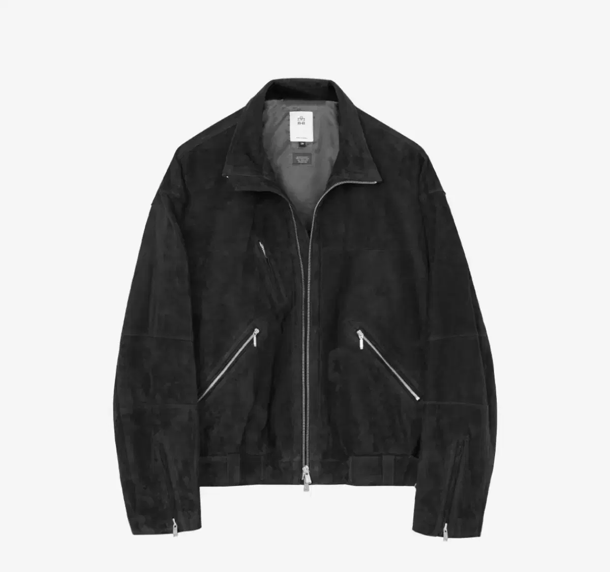 [2] 24FW Polyester and suede jacket in black