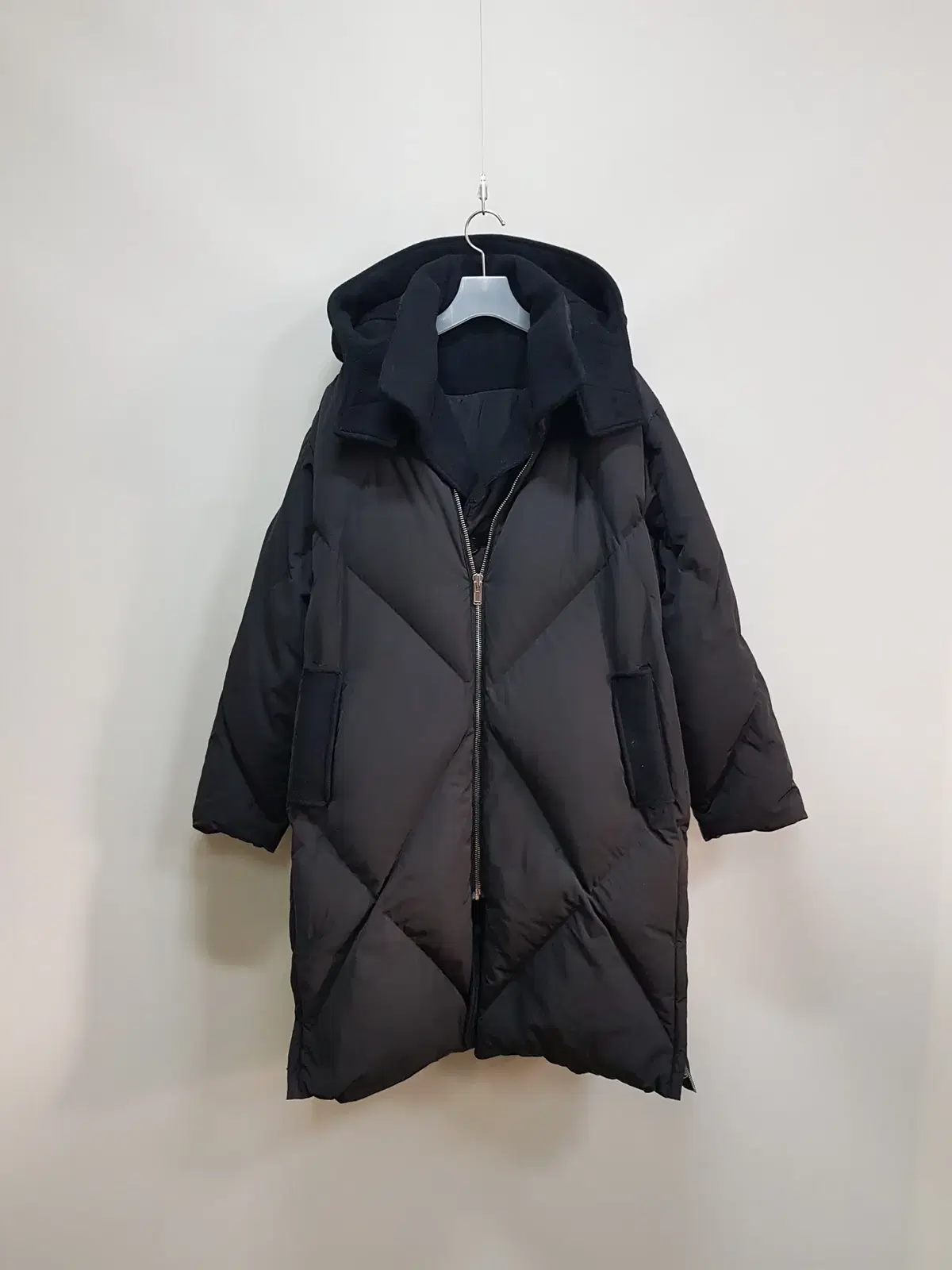 Hansom System Homme Hooded Goose Down Long Puffer Size 100