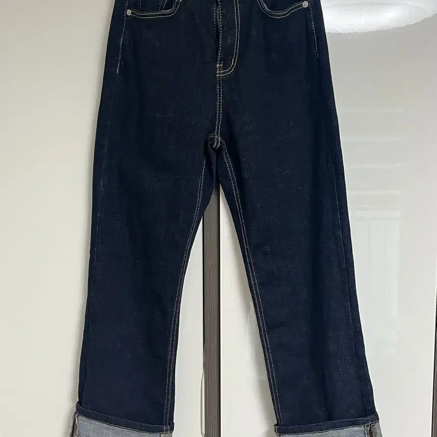 닉앤니콜 바지 ROLL-UP HIGHRISE JEANS_INDIGO