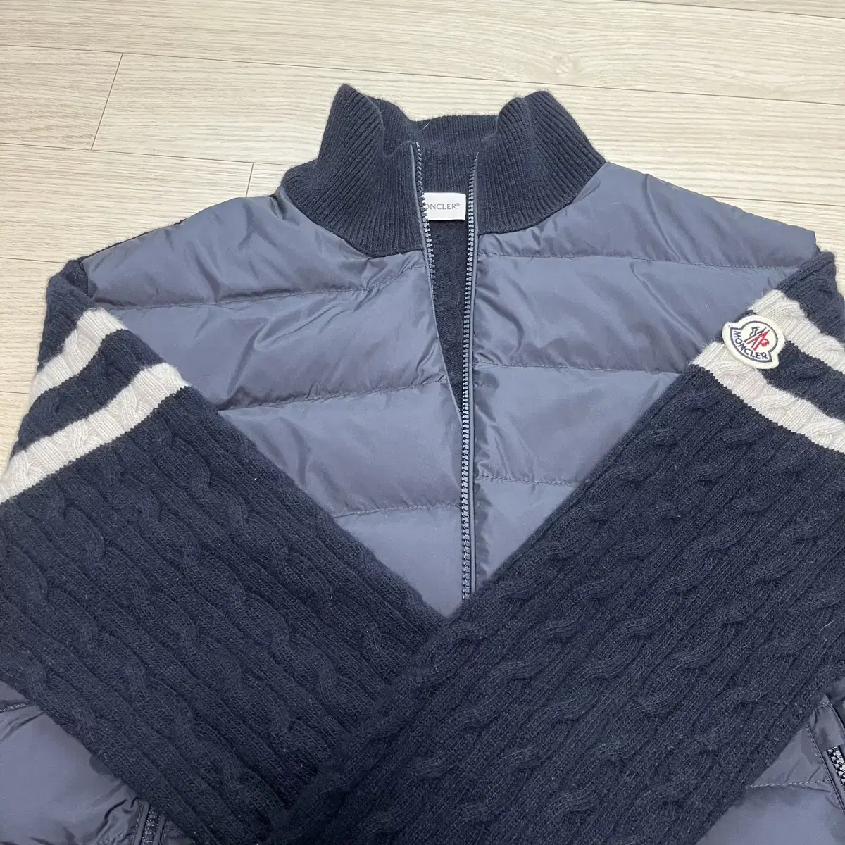 Moncler Padded Wool Zip-up Cardigan