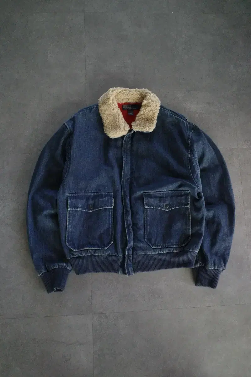 90s Polo Denim Shearling Jacket