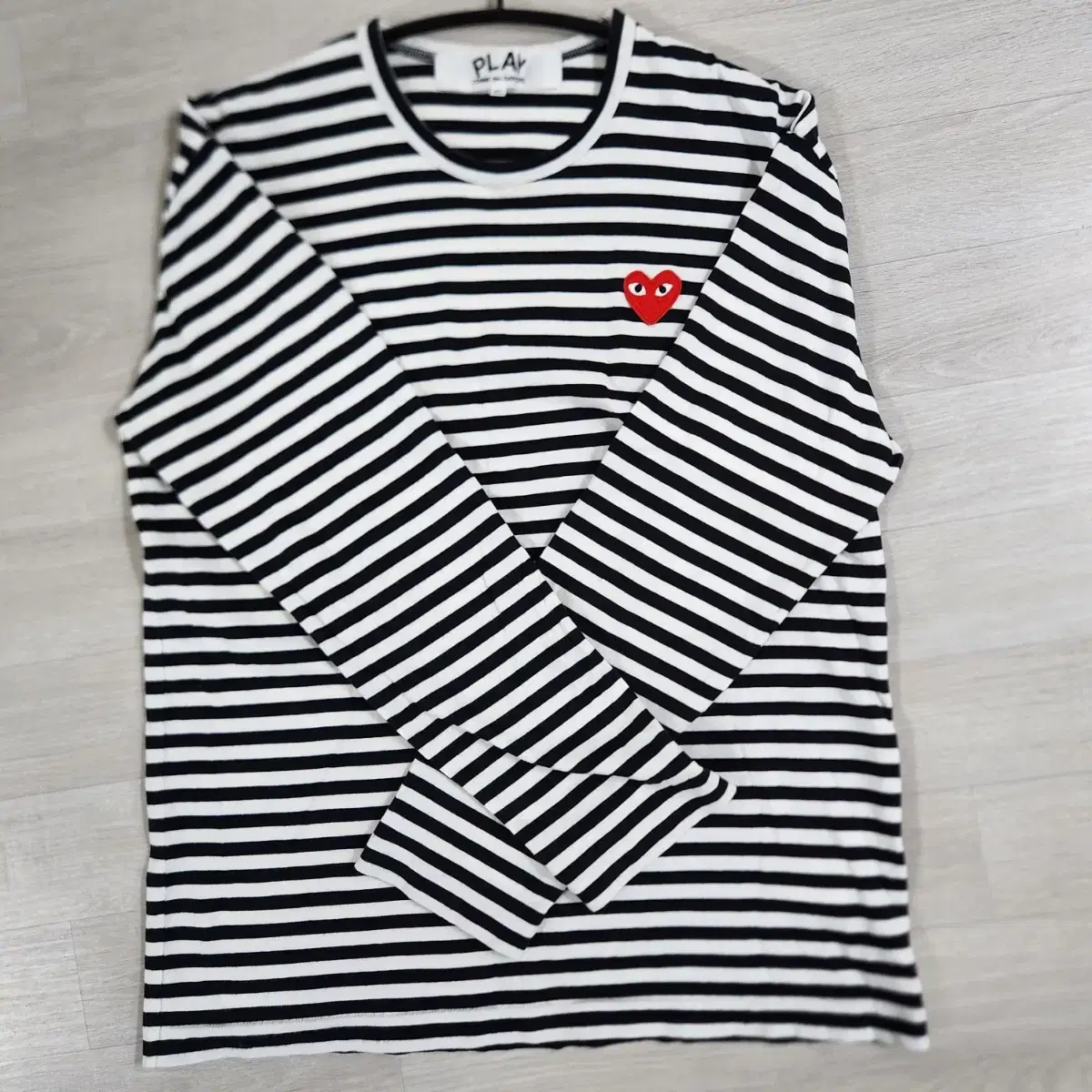 Comme des Garçons Song Striped Long Sleeve T-shirt Black White