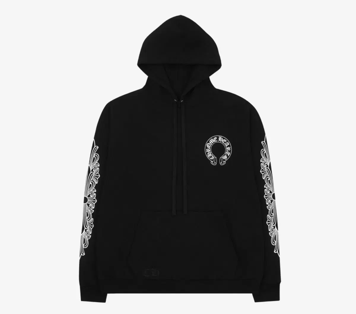 Chrome Hearts Horseshoe Floral Hoodie Black size L