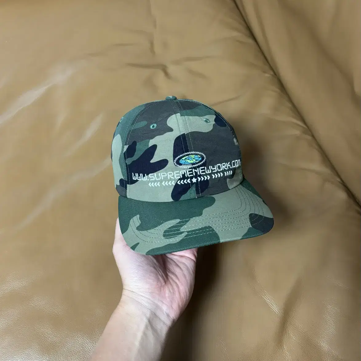 Supreme 슈프림 카모 6패널 볼캡 모자 (URL Camo)