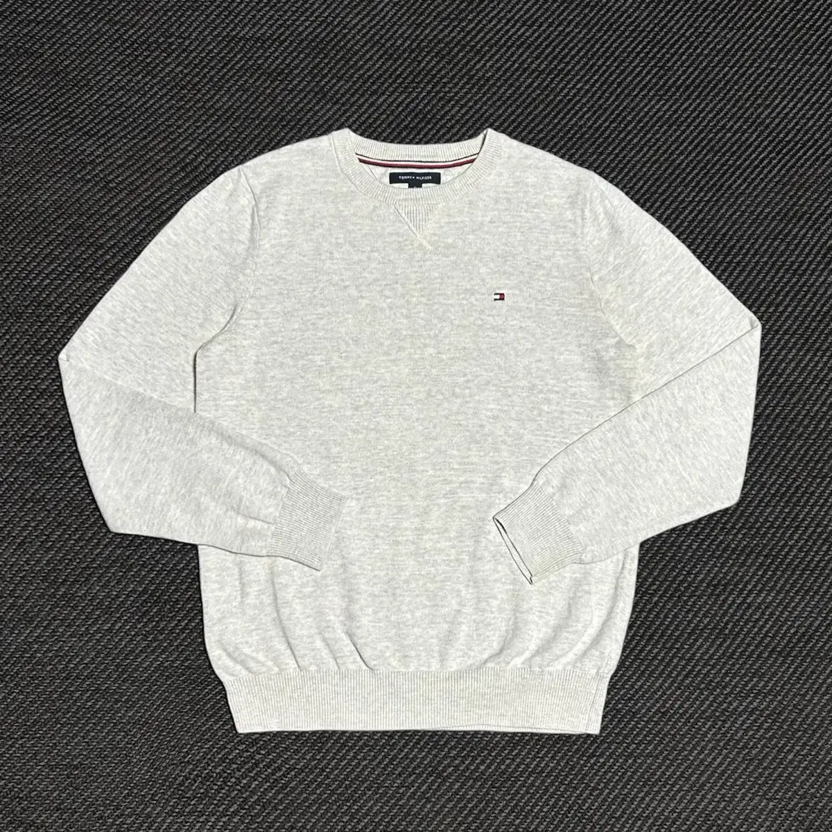 [ M ] Tommy Tommy Hilfiger Oatmeal Round Cotton Knit