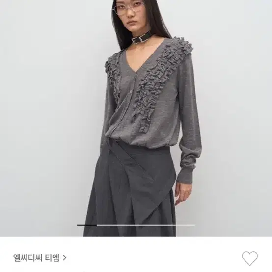 LCDC 프릴 가디건 ASYMMETRIC FRILL CARDIGAN