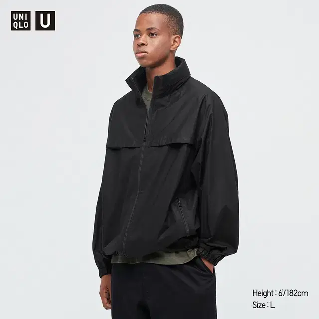 [BLACK/M] 유니클로 르메르 오버사이즈 후드 블루종 Uniqlo U