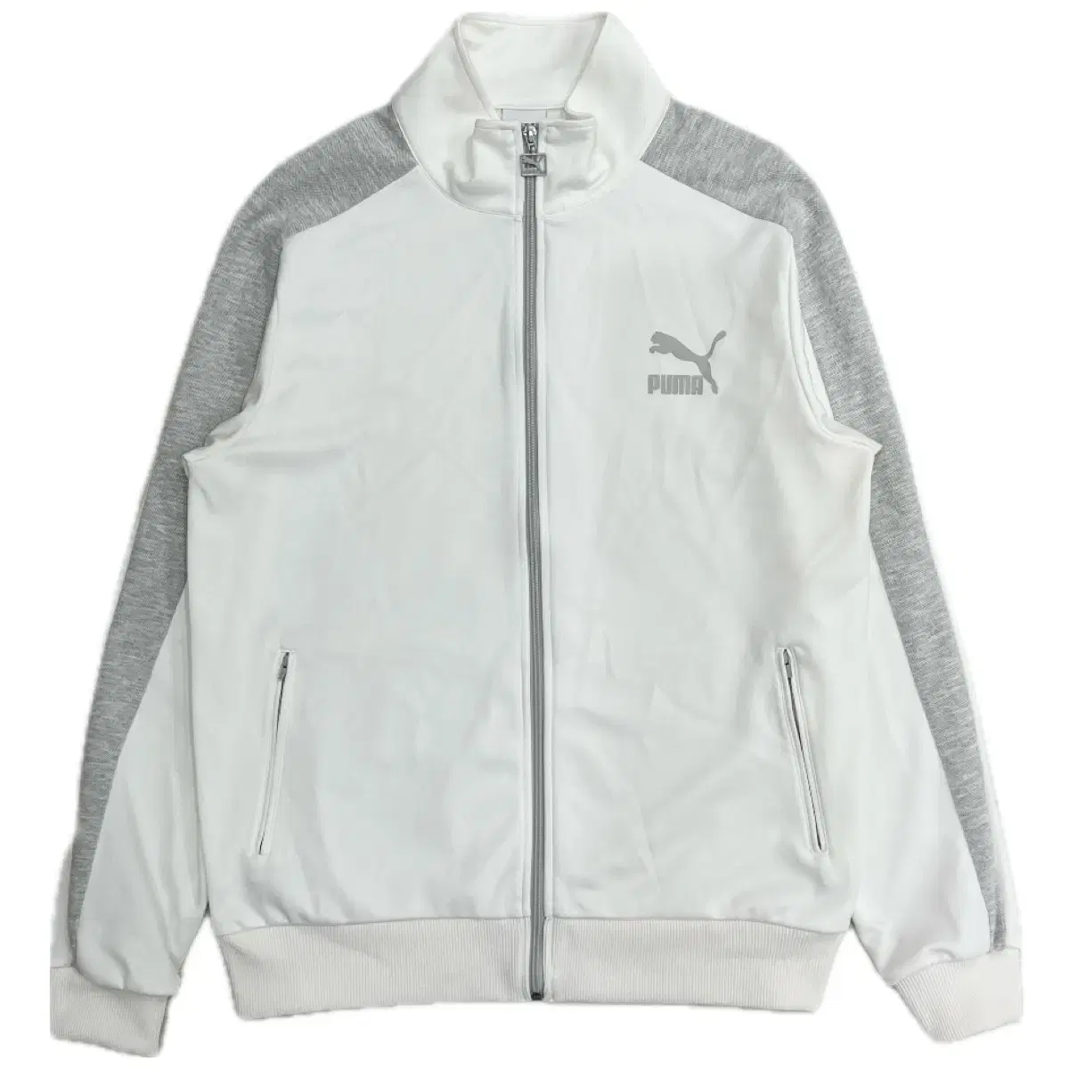 Puma Puma White Jersey Zip-up Jacket 105 size XL