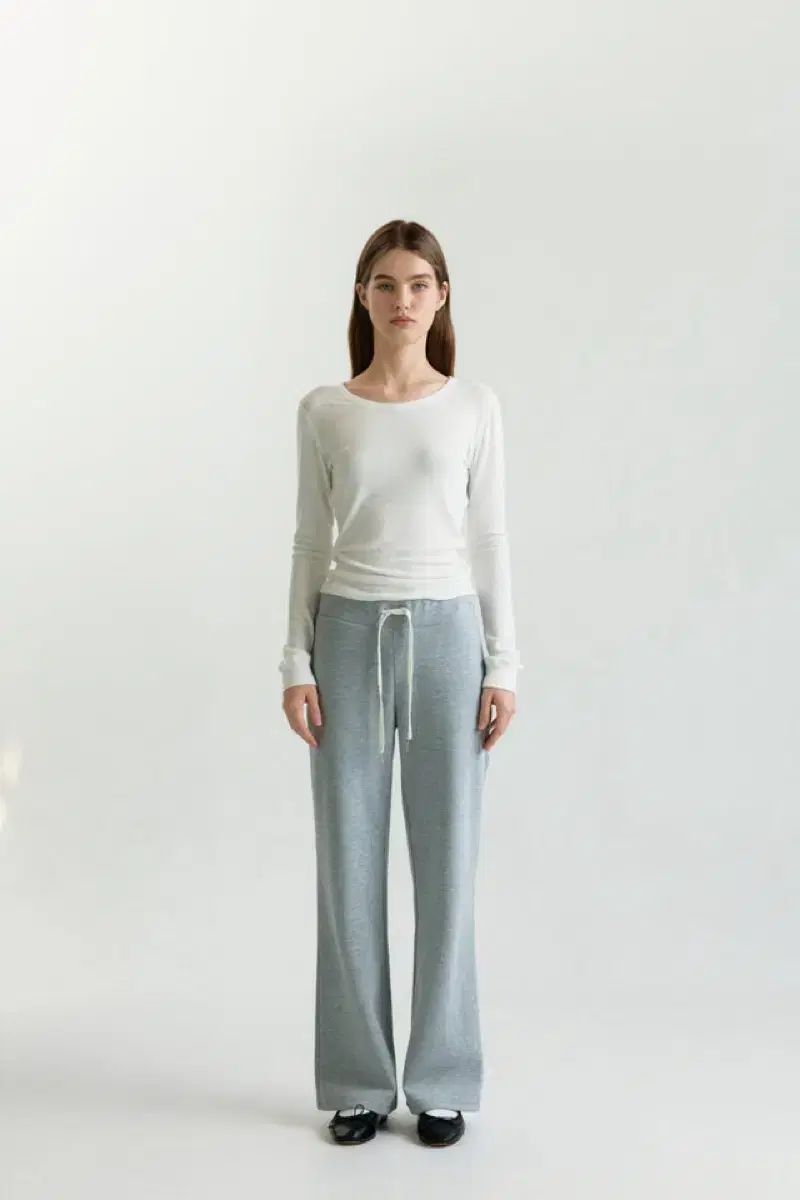 샵마그넷 Banding Cotton Pants 멜란지그레이