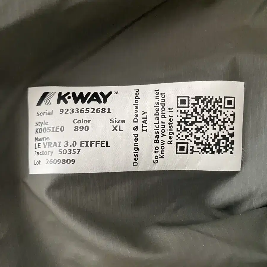 K.WAY 까웨 후드 윈드쉴드 쟈켓 바람막이 쟈켓(XL)