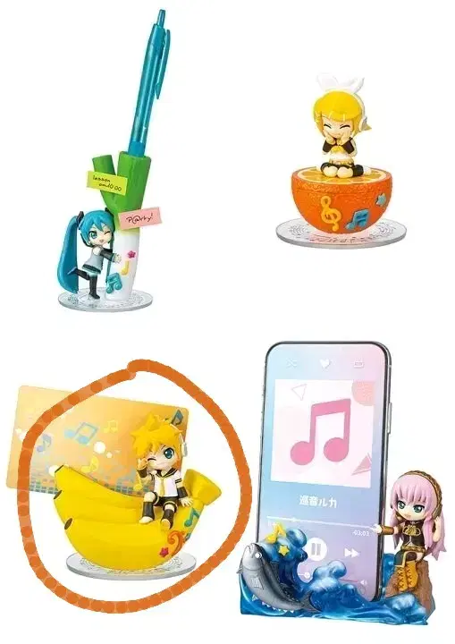 Unsealed Vocaloid Kagamine ren Party Onda Desk Figure Bokaro