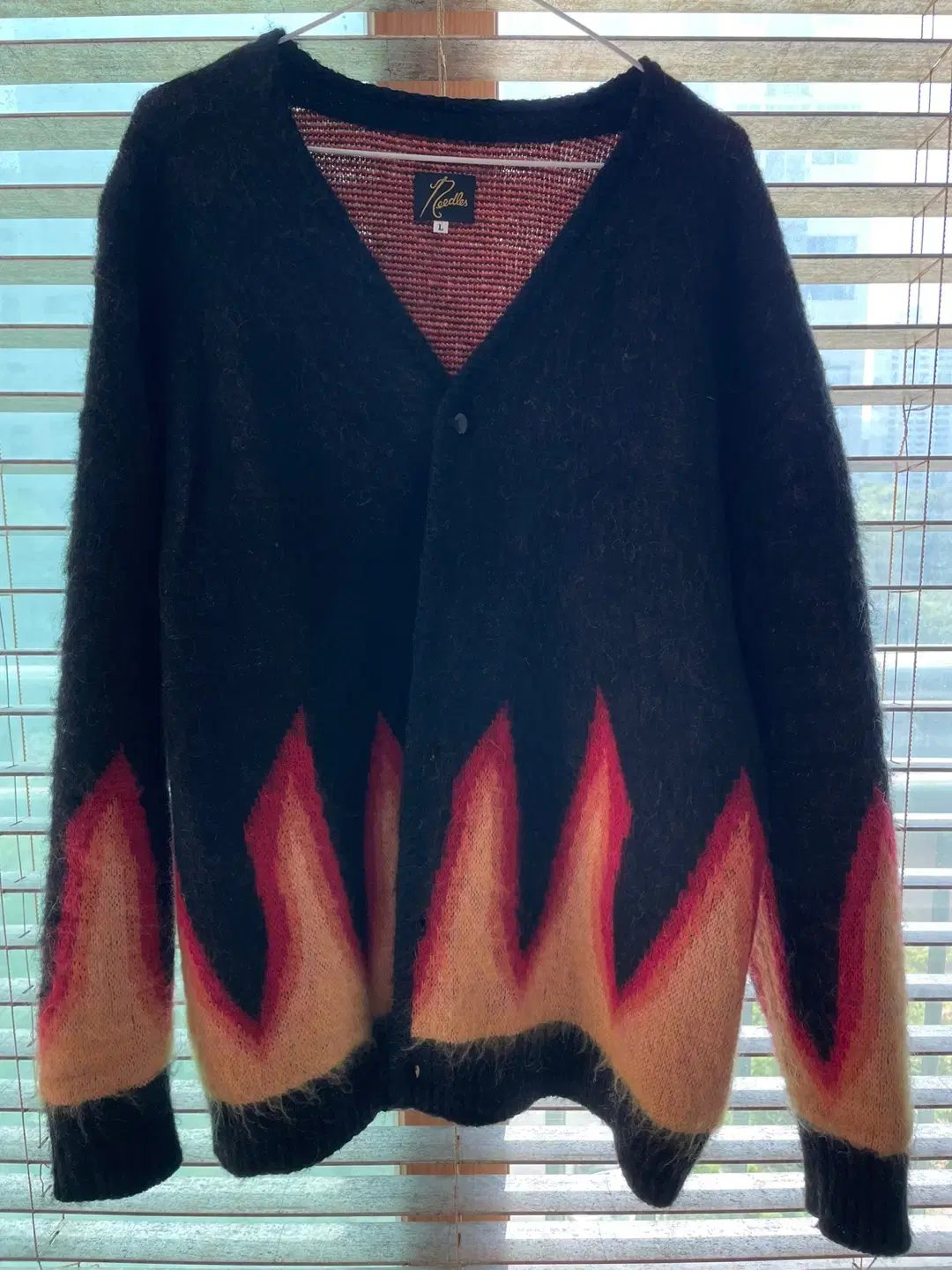 Needles x Beams Mohair Cardigan, Size L (Firebird)