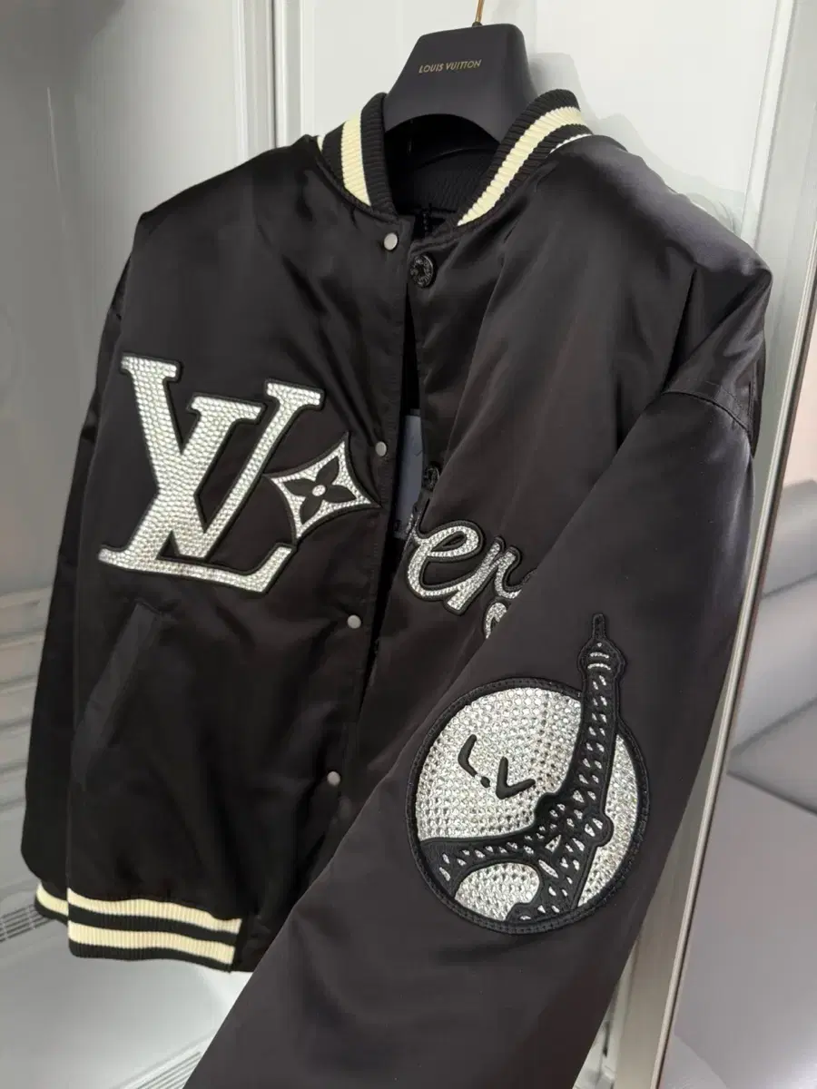 Louis Vuitton Embroidered Nylon Baseball Bloomers Jacket Bomber