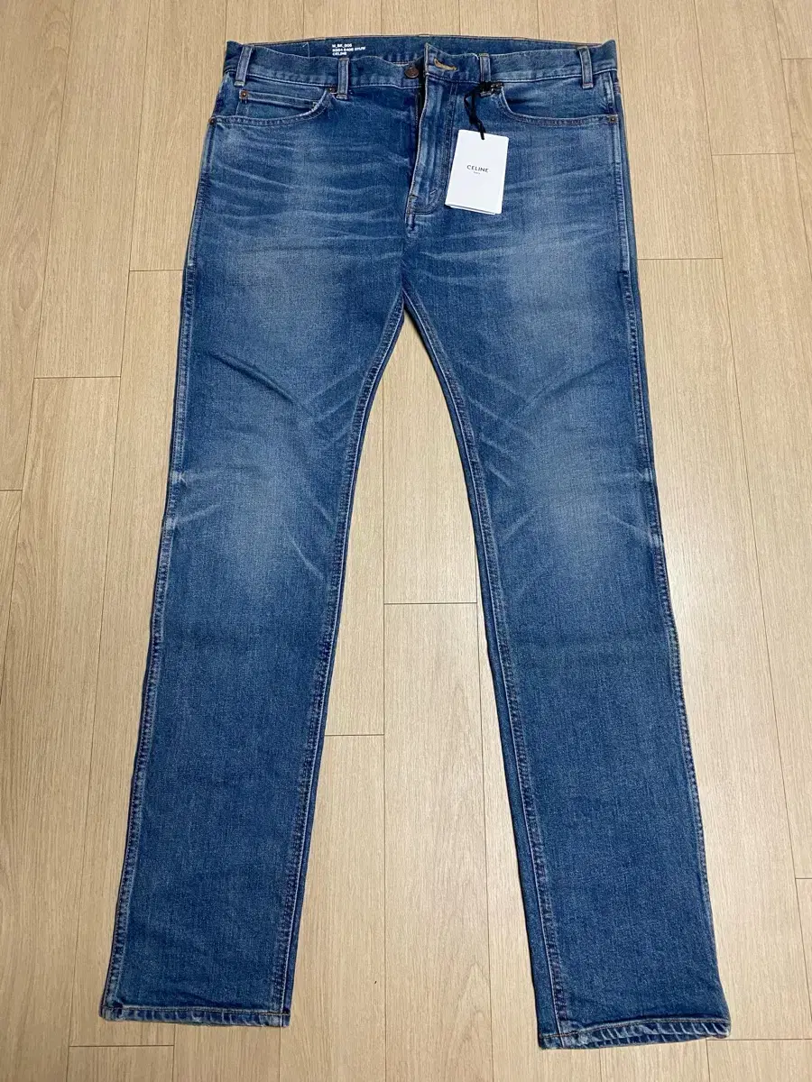 Seline Union Wash Mid Blue Skinny Denim Pants Size 34