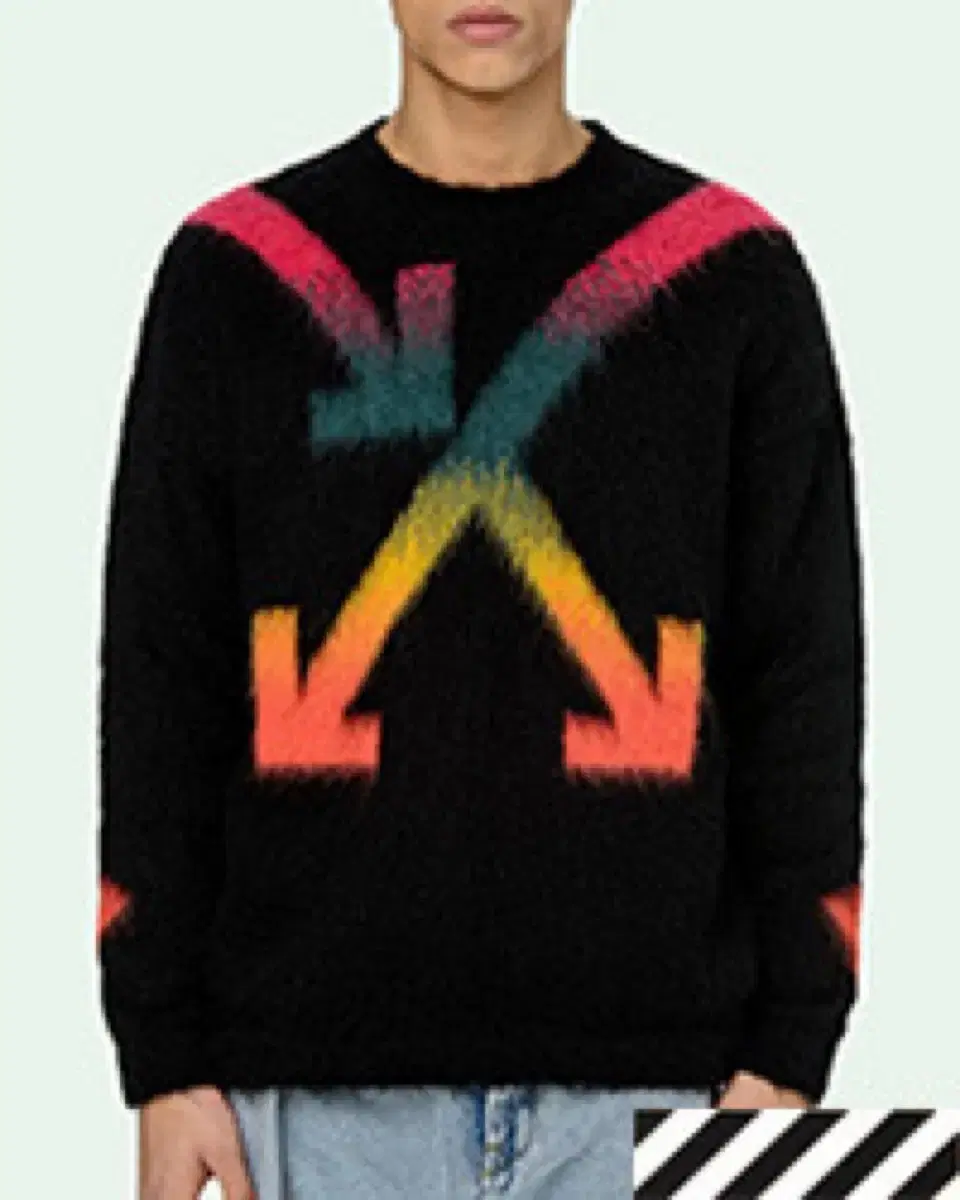 Off-white mohair knit