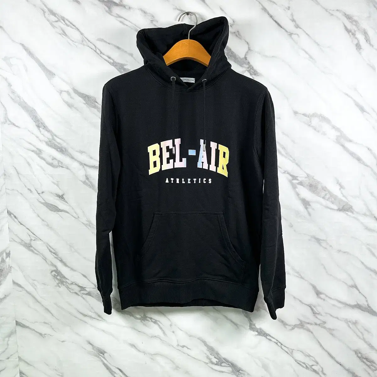 (Authentic/New) belle Air Athletics Public Black Logo Loose Fit Hoodie