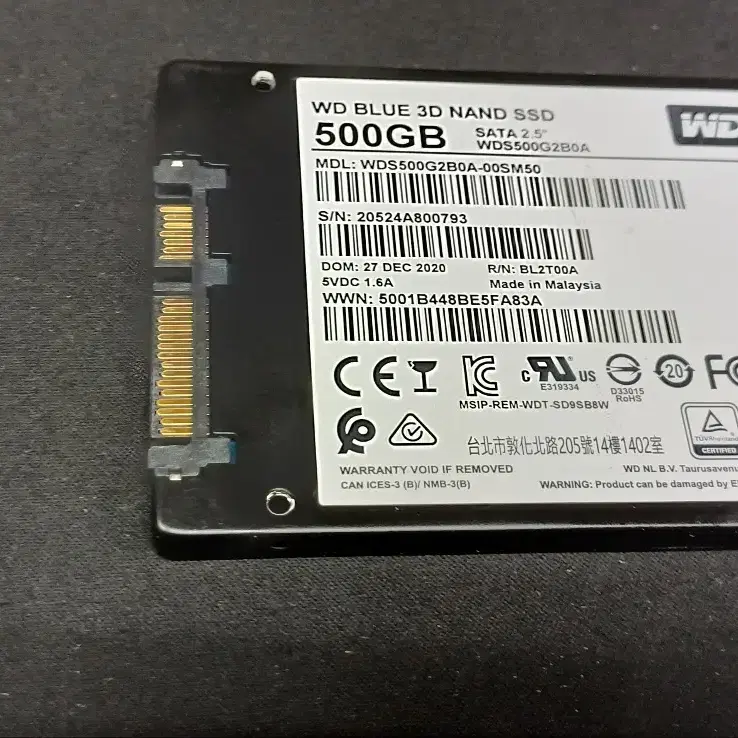 중고. ssd500g wd 블루