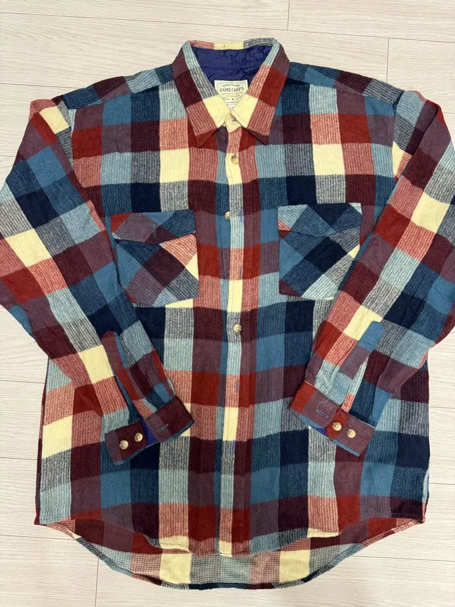 Game chips Japanese Vintage Flannel Check Shirt