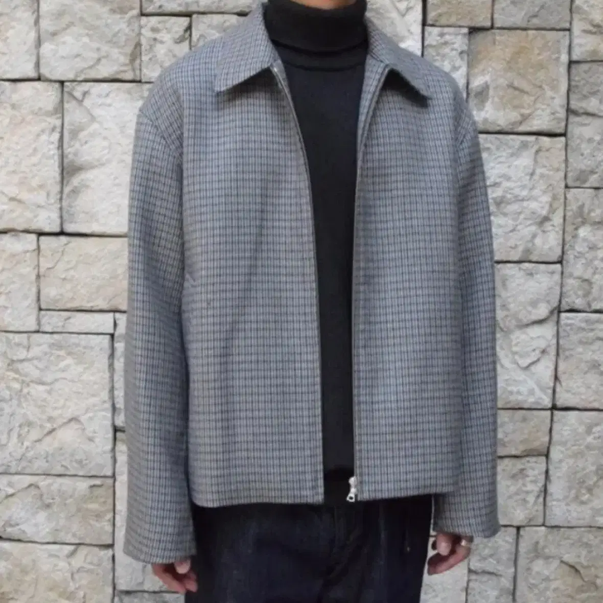 AURALEE 19AW DOUBLE FACE CHECK BLUSON