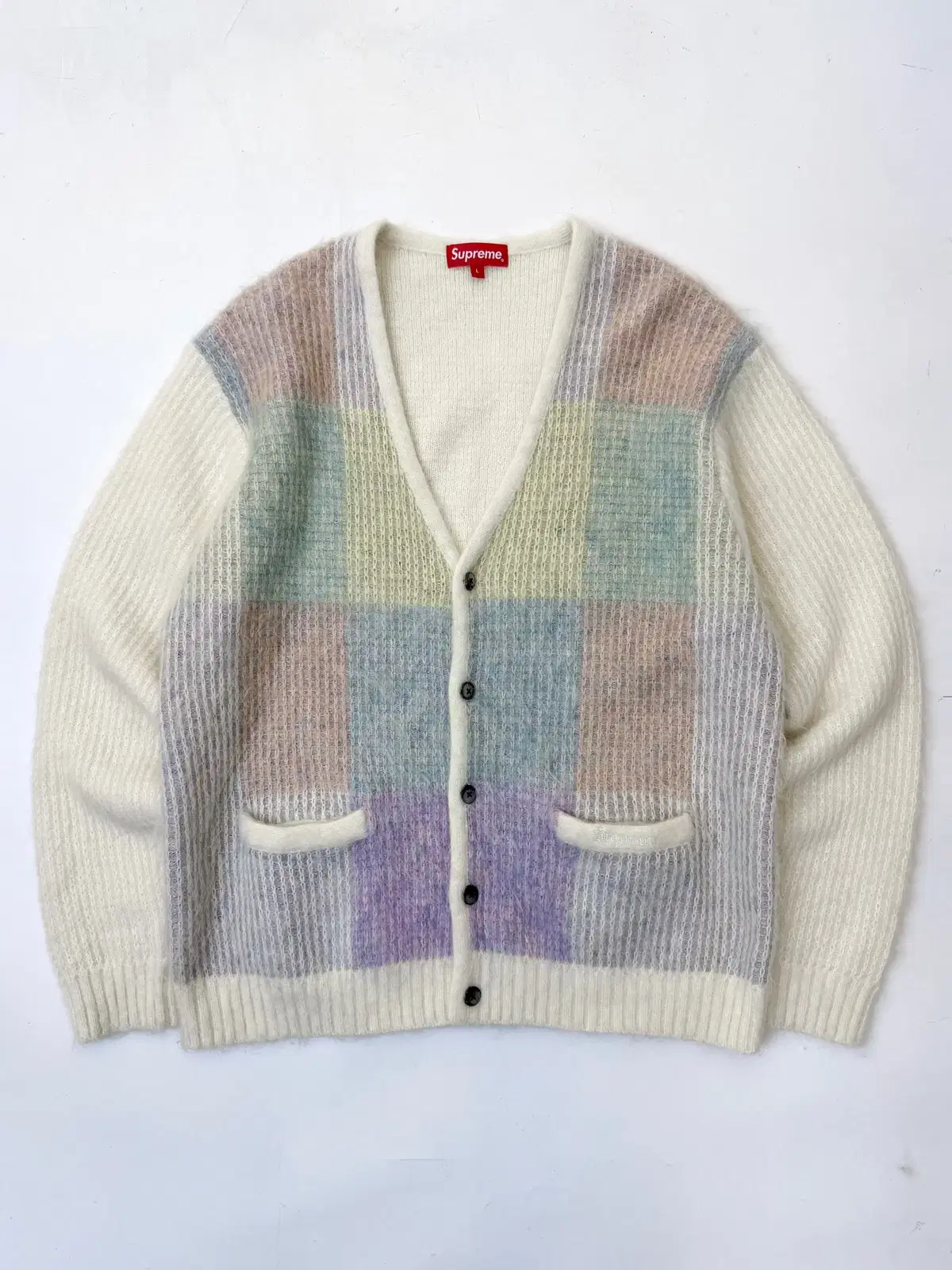 Supreme 22SS Brushed Grid Mohair Cardigan